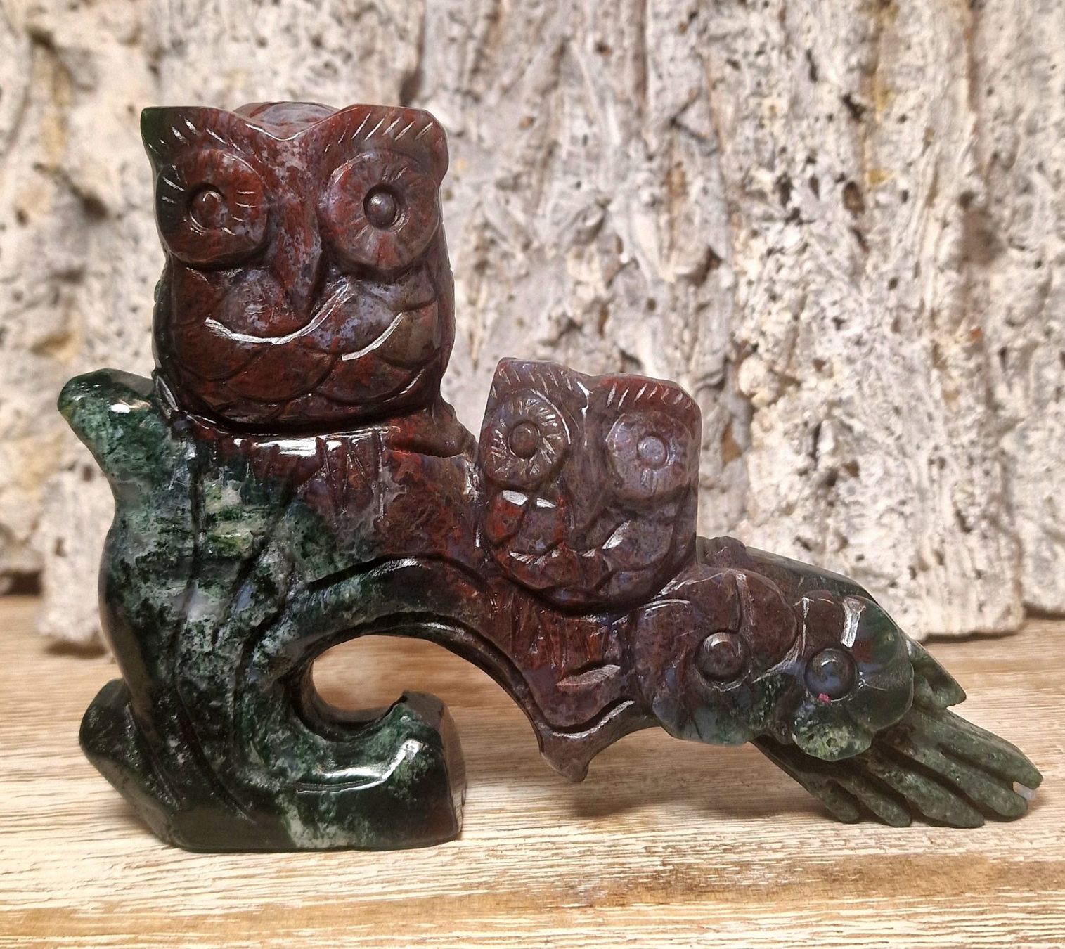 Minerali & Pietre curative: Eulenpaar aus Ozeanjaspis – Nuovo (secondo la descrizione) da Matzingen venduto da Shay_Crystalz