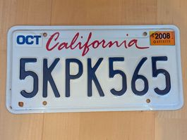 US Autonummer Nummernschild California Jg 2008 Original