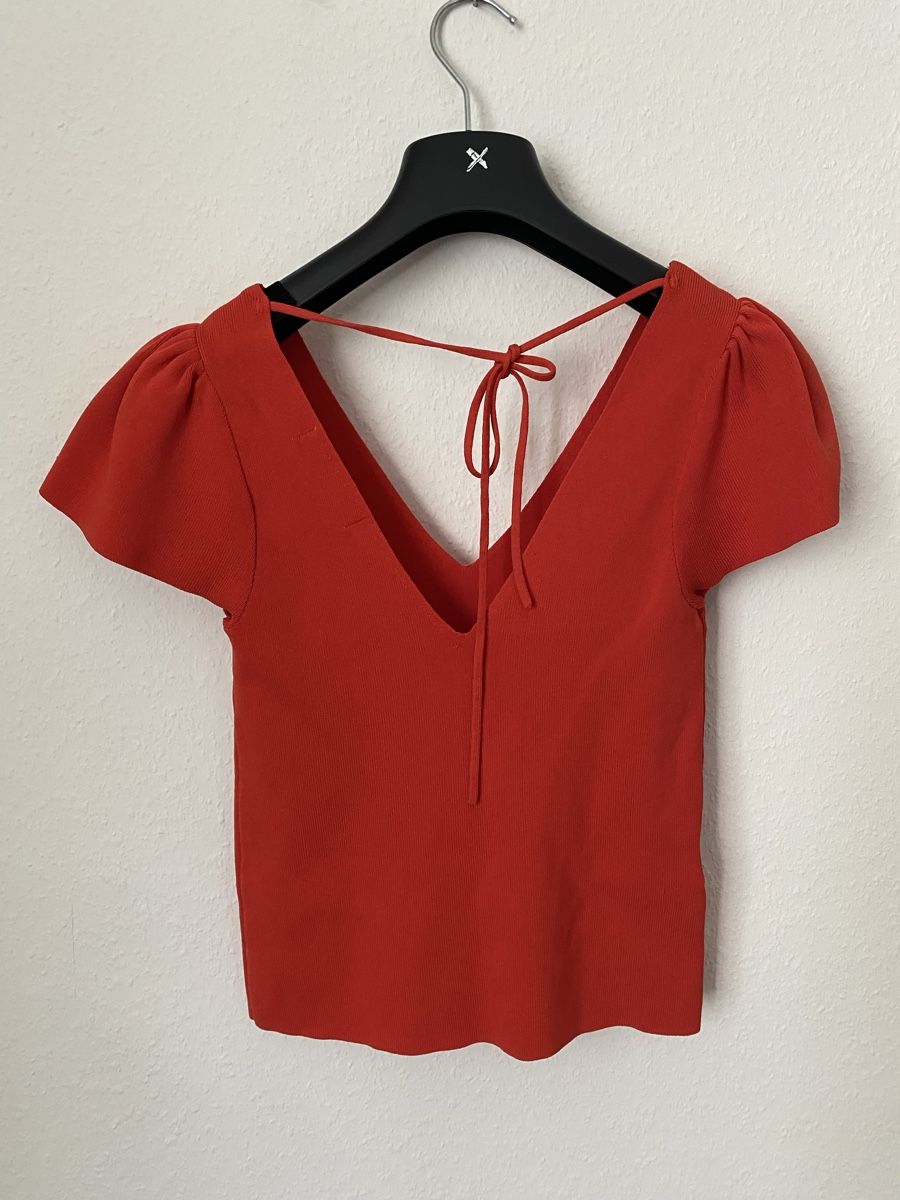 Mango Top: Mango Strick Top, Gr. XS, Orange, neuwertig – Usato da Basel venduto da amachypsy 3