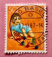 Nr.J 304 Kriechendes Kind Pro Juventute GESTEMPELT 1987  