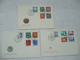 Pro Patria 1962 - 1964 3 FDC SBK B108 - B122