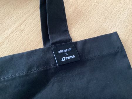 Zimmerli x SWISS, F-Class, Schwarze Tasche, Baumwolle !