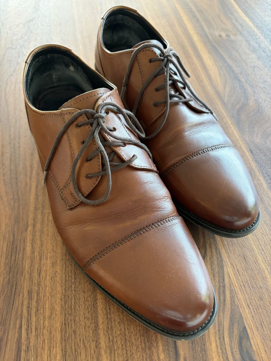 Scarpe da uomo: Herren Lederschuhe, braun, Grösse 42 – Usato da Muhen venduto da Marlene15