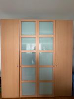 Schrank Buche Optik mit Glastüren