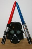Star Wars Laserschwerter rot & blau & Darth Vader Maske