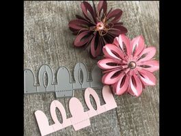 Stanzschablone Nr. 7, Falt-Blume mittel (Sizzix geeignet)