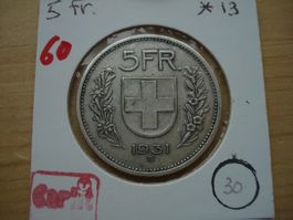 (60)  5 Franken  1931  13*