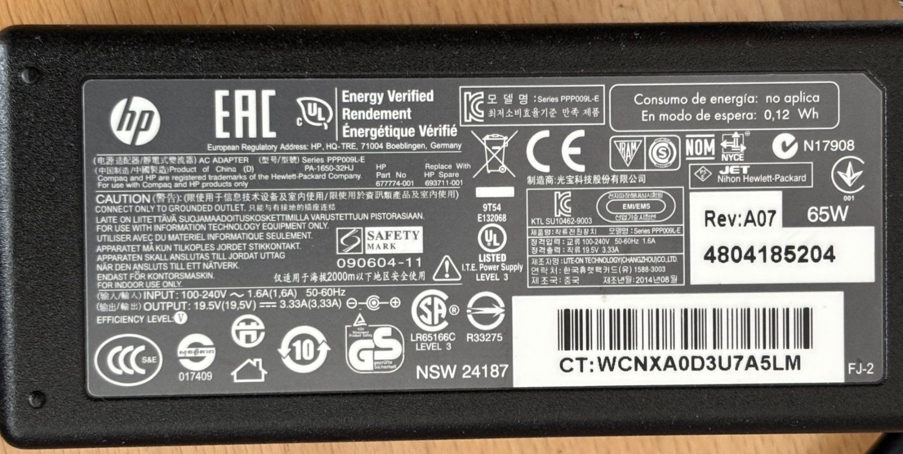 Hewlett Packard Caricabatterie: HP Netzteil PPP009L-E – Usato da Bassersdorf venduto da Antaris01 1