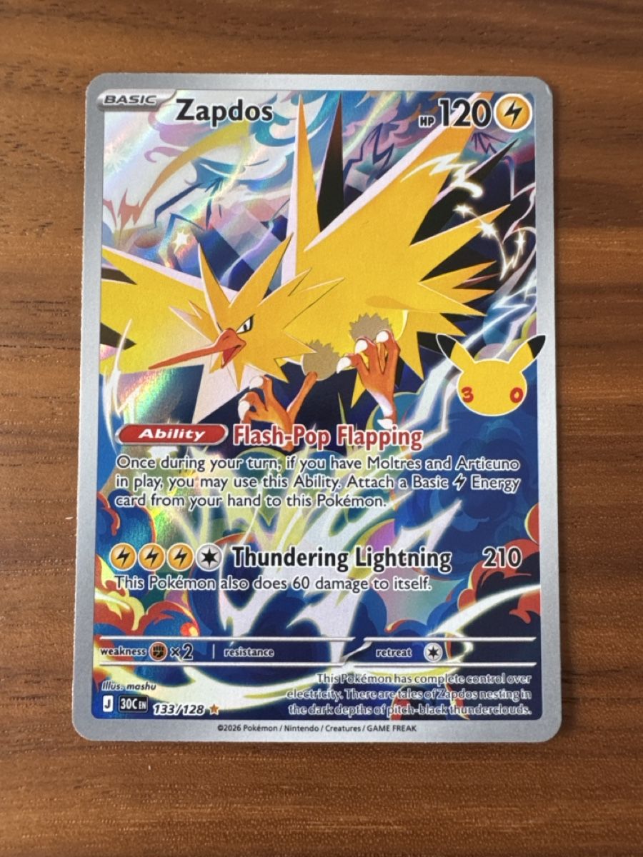 Pokémon Carte collezionabili: Zapdos 133/128 EN – Nuovo (secondo la descrizione) da Erlenbach ZH venduto da CAUGHTTHEMALL