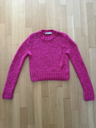 ZARA Knit Sweater - Hot Pink, S