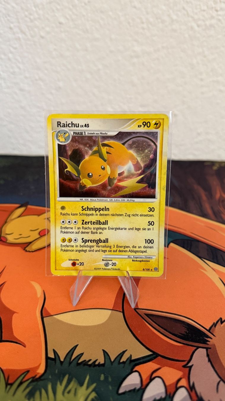 Pokémon Sammelbilder & Trading cards: 2009 Raichu Holo Rare 8/100 Stormfront D&P – Gebraucht aus Dübendorf von Simplysimi