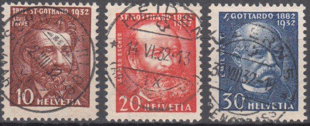 Tutti i francobolli: SBK 191 - 193 mit Vollstempel – Usato da Bürglen TG venduto da StampGraf