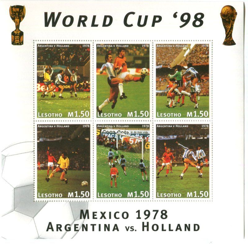 Alle Briefmarken: Block "Fussball". Lesotho. – Neu und originalverpackt aus Basel von Butsch5