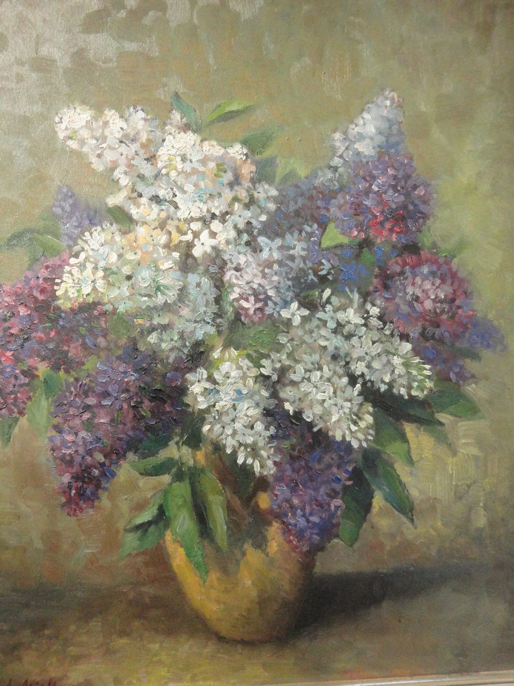 Dipinti: Blumenbild - Originalmalerei -A. Müller – Usato da Bischofszell venduto da Joachim-115 1