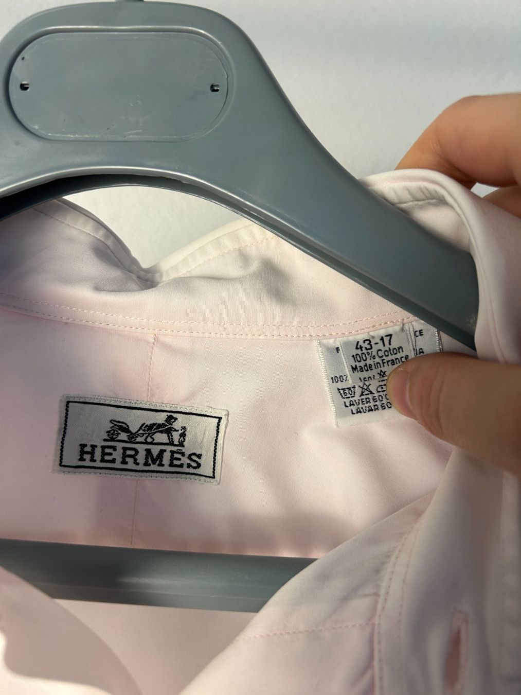 Hermès Camicie: Hermès Rose Button Up Shirt – Usato da Bern venduto da kurtikobolt74 4