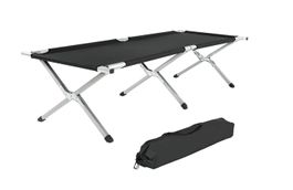 Feldbett aus Aluminium schwarz