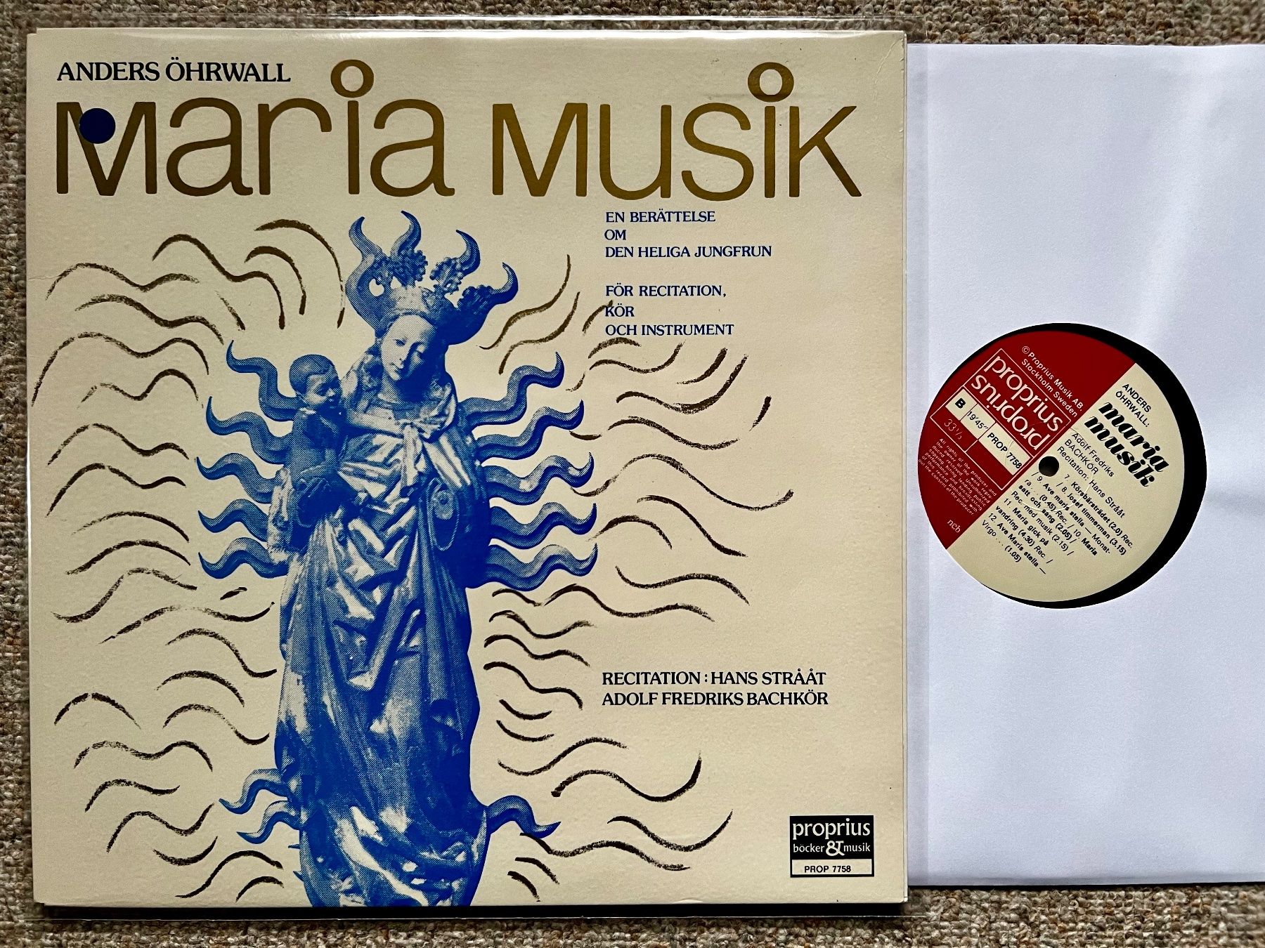 Dischi in vinile: Mariamusik Anders Öhrwall - AUDIOPHILE Proprius LP🛀 – Usato da Unterseen venduto da vinylmore