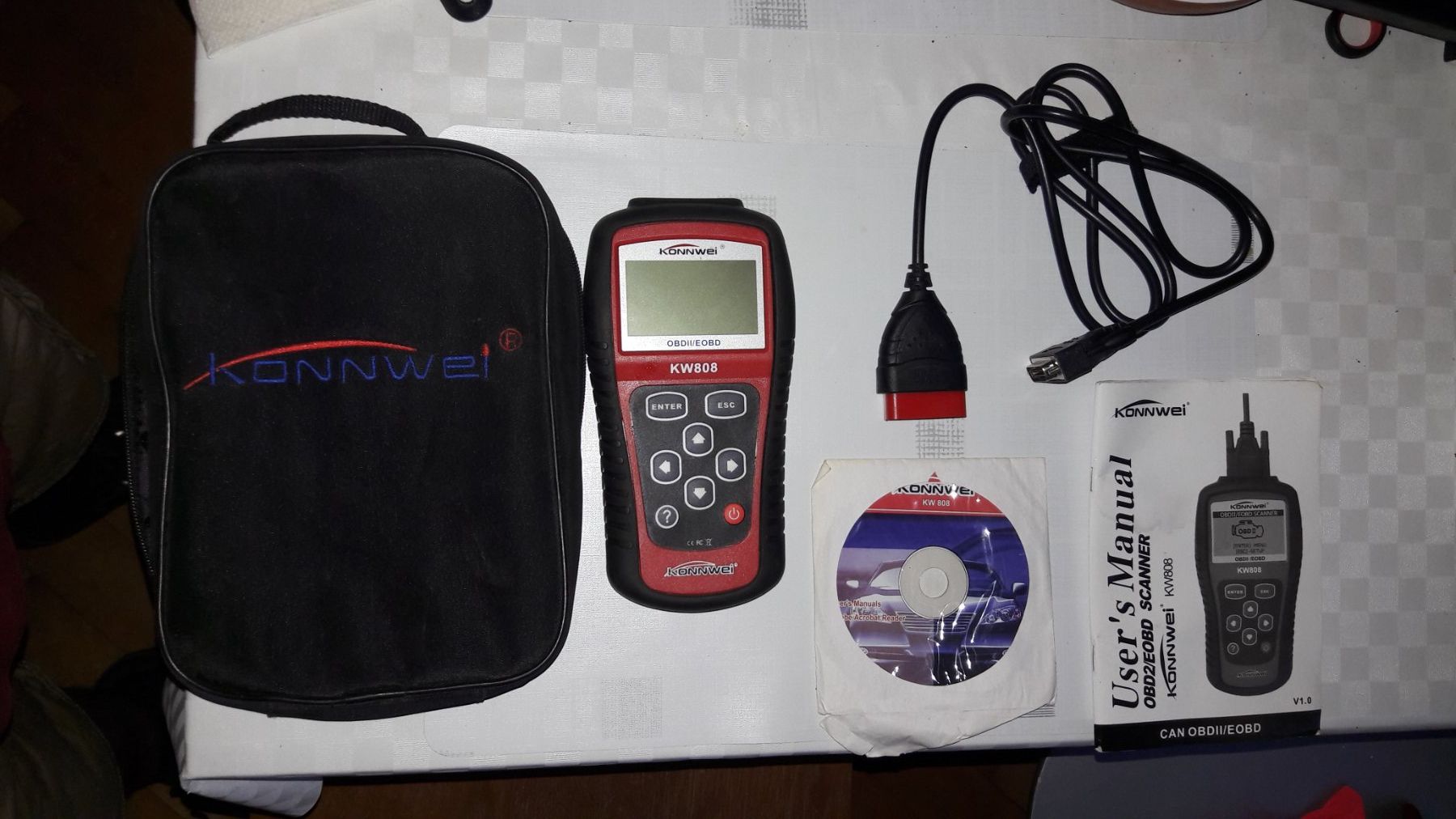 Scanner: Konnwei KW 808 OBDII Auto Auto Scanner – Difettoso da Laufen venduto da Mann455