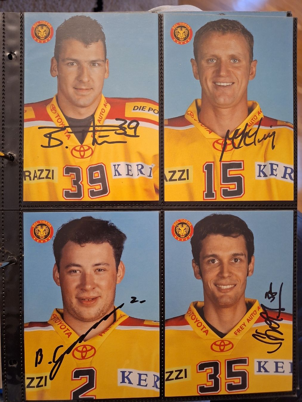Autografi: 21 Autogrammkarten SCL Tigers, Langnau – Usato da Thun venduto da wuschu 1