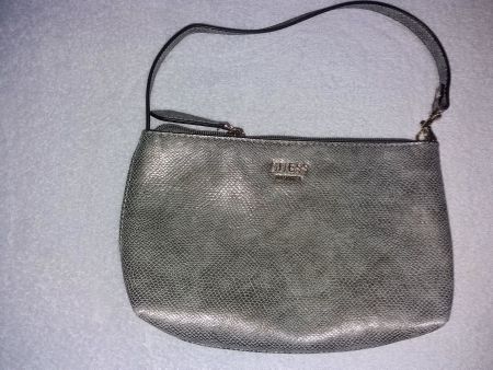 Pochette Handtasche Abendtasche 👛 Grau-Gold
