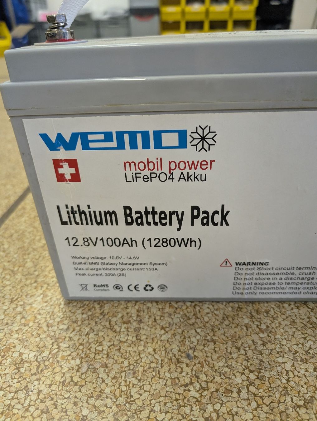 Dispositivi a energia solare: WEMO Lithium Battery Pack 12.8V100Ah  – Usato da Einsiedeln venduto da 031893843546866 1