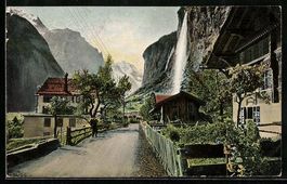 Lauterbrunnen, Strassenpartie und Staubb