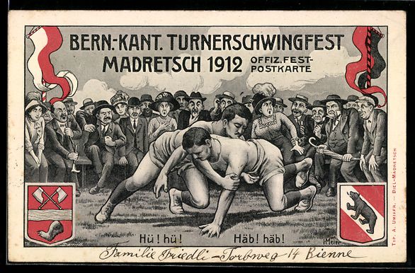 Ansichtskarten: Madretsch, Bern.-Kant. Turnerschwingfest – Gebraucht aus Berlin von bartko-reher