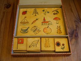 sehr schönes,altes, handgearbeitetes Legespiel, 50er/60er J.