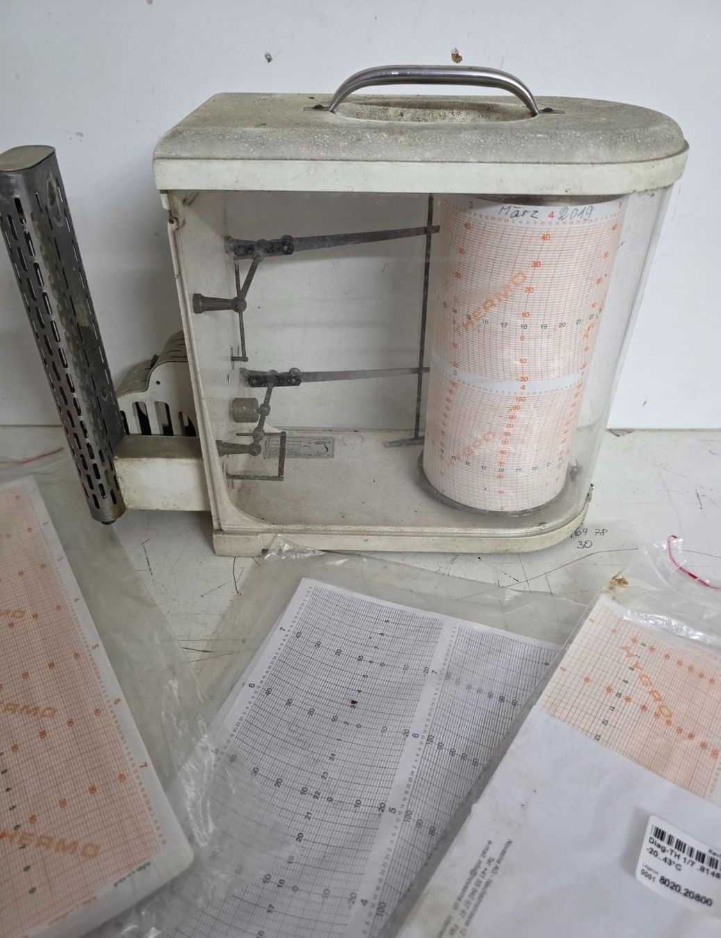 Sonstige antike Technik & Geräte: Thermohygrograph Thermohygrograph-Schreiber Barometer – Gebraucht aus Flums von Flumsantik 3