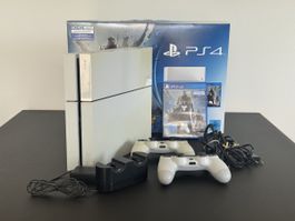 PlayStation 4 Konsole Weiss + 2 Controller + Destiny