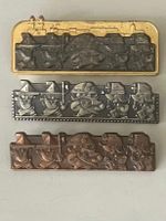 BASLER FASNACHT 1963 - SATZ PLAKETTEN GOLD-SILBER-KUPFER