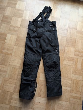 Motorradhose Polo schwarz Grösse 134-140