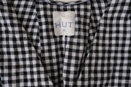 Hut schwarz weiss kariert Bluse Grösse XL sehr gut