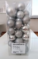 50 Weihnachts-Kugeln - Silber OVP