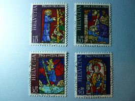 1969 Pro Patria B142-145 ET Vollstempel