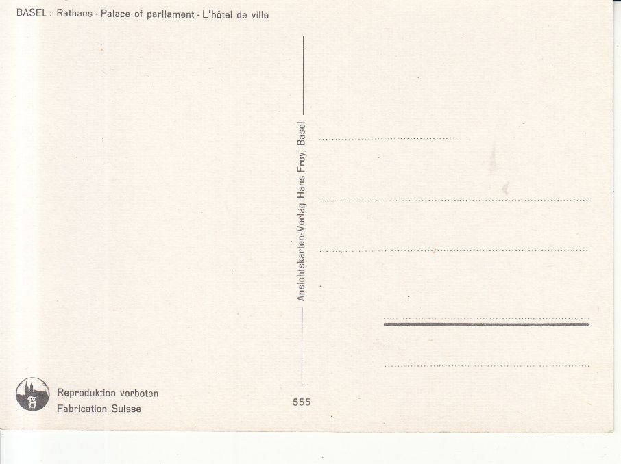 Cartoline postali: Basel ca. 1970 – Usato da Bürglen TG venduto da StampGraf 1