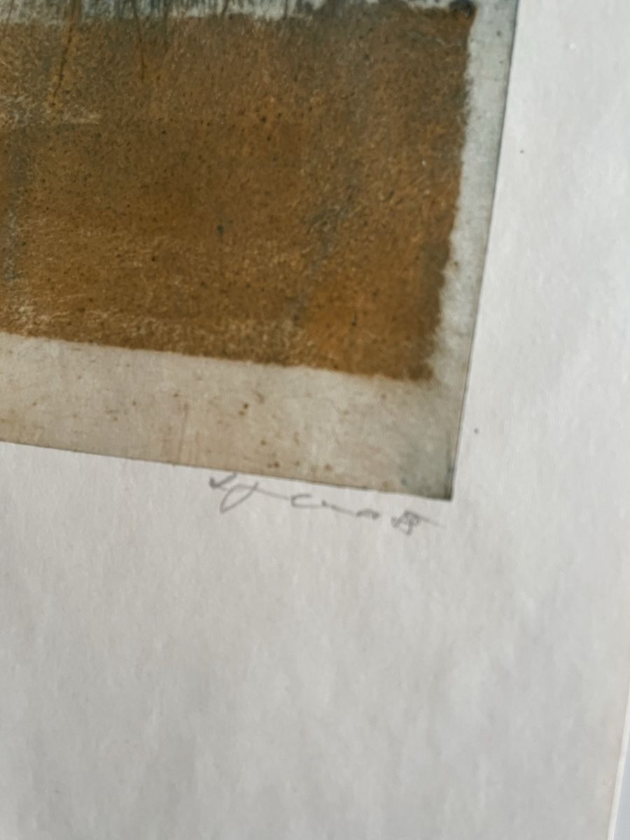 Grafiken & Lithographien: Original signierter abstrakter Kunstdruck – Gebraucht aus Basel von Amechan. 3