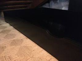 Bettzeugschublade schwarz aus Holz