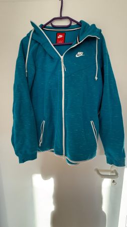 Nike Kapuzenjacke blau meliert gebraucht guter Zustand