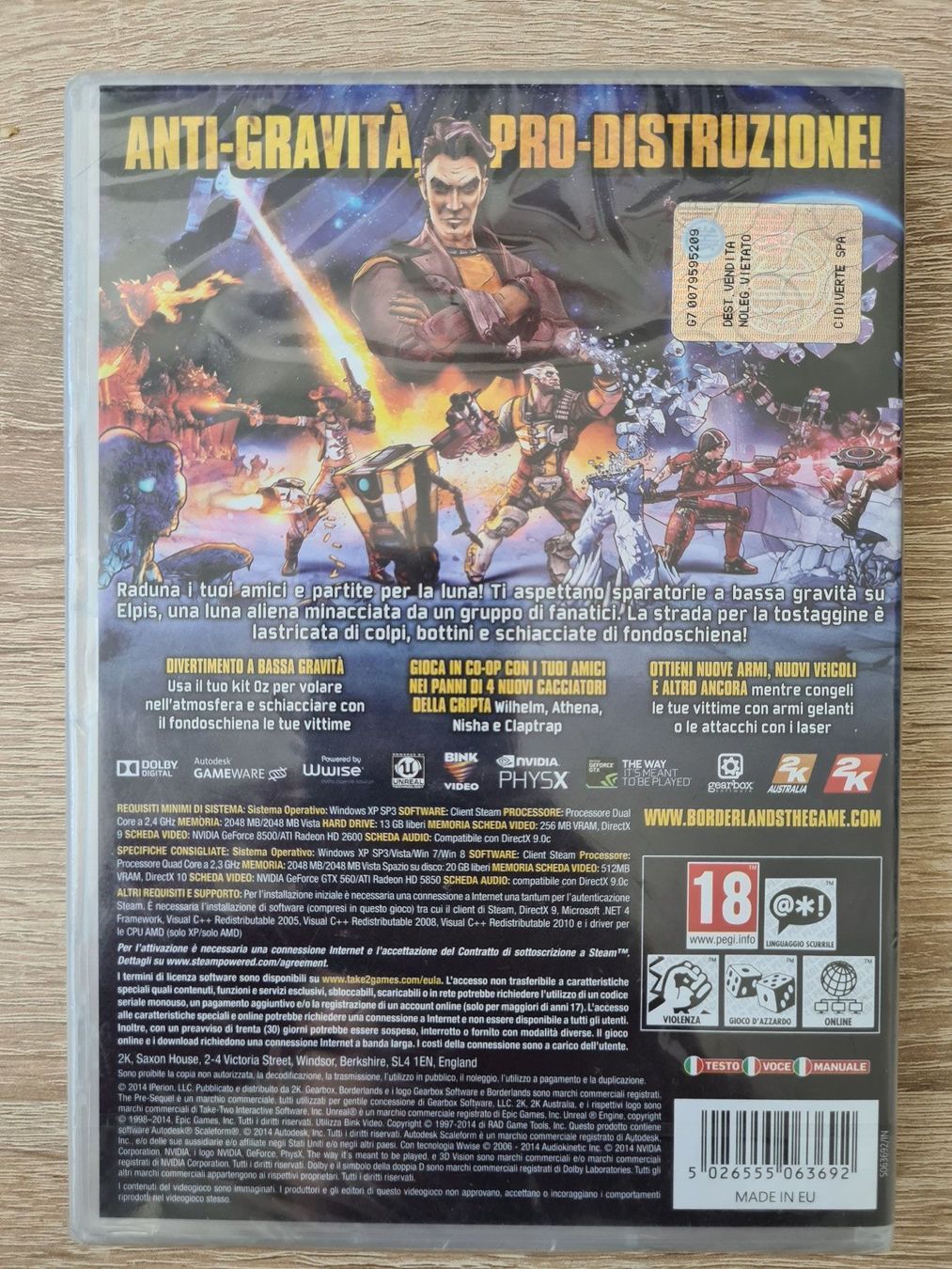 Spiele: Borderlands The Pre-Sequel - PC - NEW – Neu und originalverpackt aus Carouge GE von Franllo 1
