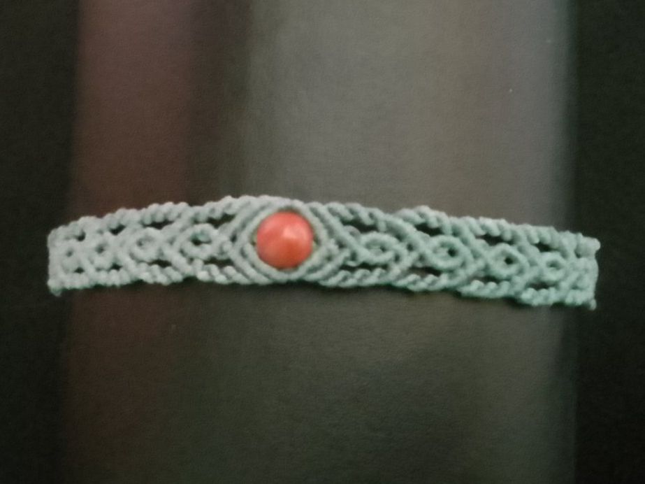 Bracciali & Braccialetti: handgemachtes Makramee Armband mit rotem Jaspis – Nuovo (secondo la descrizione) da Pfäffikon ZH venduto da Emporos_42