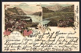 Litho Weesen, Totalansichten gegen Leist