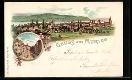 Litho Murten, Strassenpartie aus der Vog