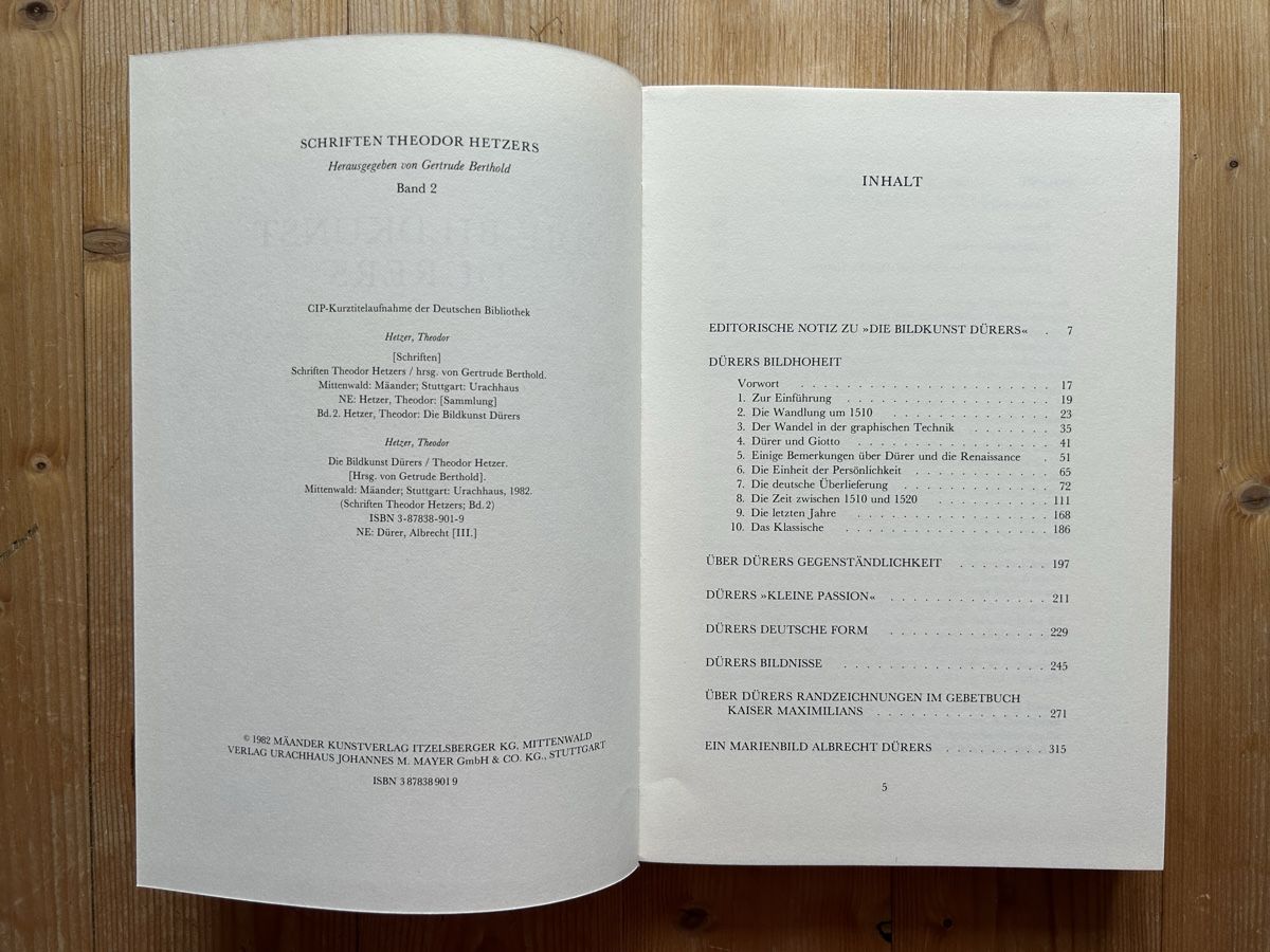 Libri: Theodor Hetzer - Die Bildkunst Dürers – Usato da Himmelried venduto da rasmus67 3