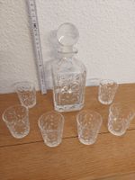 WUNDERSCHÖNEN KRISTALL WHISKY SET MIT 6 GLÄSER UNBENUTZT