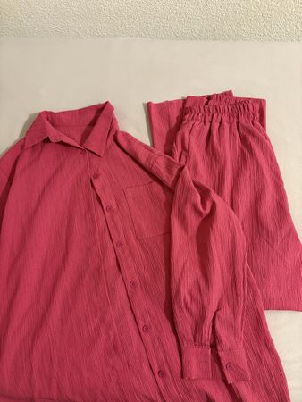 Pink Sommer Set, Hose und Bluse, neuwertig, Gr. S/M