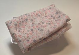50% Seide 50% BW Foulard Loop Sommer rosé weiss grau floral