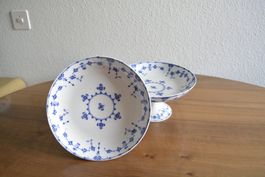 Porzellanschale auf Fuss 2-teilig