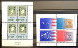 1972 - 76 Irland  Blocks n.1- 2 ** 50 J. Briefm. 200 J.USA