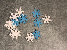 Streuteile Schneeflocke 16mm, div.Farben